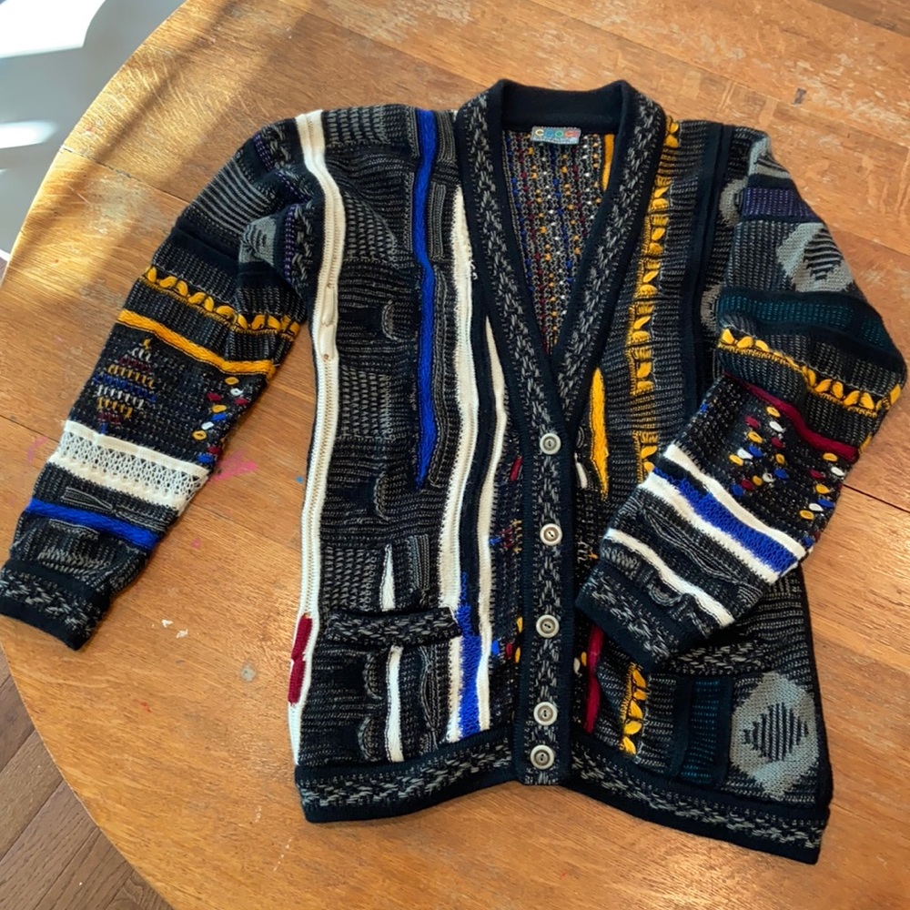 Coogi 100% wool cardigan